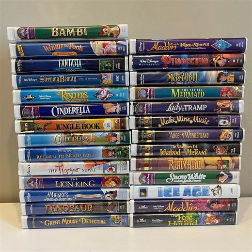 Disney Movies VHS Listing #1 of 6 - Refresh! Original Clamshell Cases and Artwork - Select Your Favourites - Always Refreshing Stock! - Etsy
