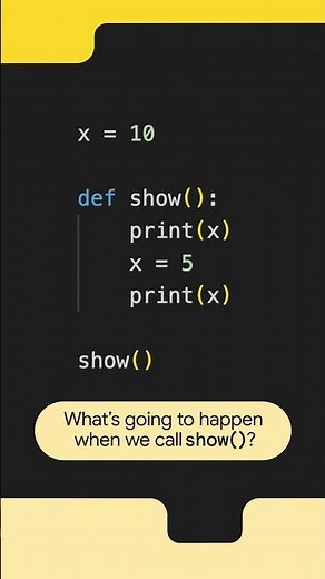 What’s going to happen when we call show()? Go!