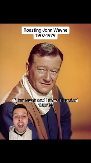 Here’s a fun story that I learned about John Wayne that’s not particularly roast-able: when it came time to pick a stage name for him, two studio executives were brainstorming and one suggested “Anthony Wayne”, after the revolutionary war general of that name. The other said no, Anthony sounds “too Italian”, let’s go with John. And all the while, Wayne wasn’t even in the room. #funny #johnwayne #hollywood #westerns #history #roast #roastsession #fyp