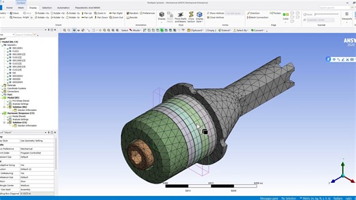 workbench变幅杆施加压电仿真装置仿真