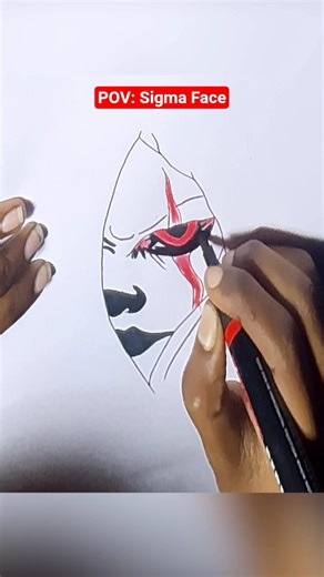 How to Draw Sigma Face || Sigma || थोडा Art थोडा Fun #shorts #drawing #sigma