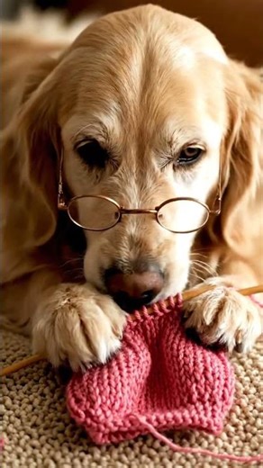 Golden Retriever Knitting