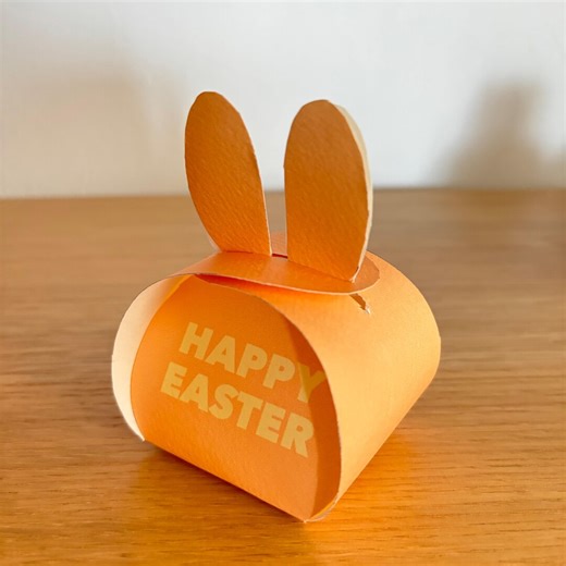 Orange Easter Bunny Box Template PDF | Printable Treat Box | No Glue DIY Party Favor | A4 Instant Download - Etsy