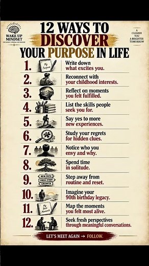 12 Ways to Discover Your Purpose in Life#WakeUpMindset #Purpose #SelfMastery #PersonalGrowth