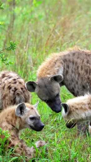 Family Time: Hyena Pack and Their Cubs Spotted in Kruger National Park! In the heart of Kruger National Park, a pack of hyenas gathers with their playful cubs, creating a heartwarming scene of family bonding. 🐾🐆 The cubs mingle and explore under the watchful eyes of the adults, showcasing the strong social structure and teamwork that hyenas are known for. Moments like these highlight the fascinating and often misunderstood lives of these incredible predators. #Hyena #KrugerNationalPark #Wildli