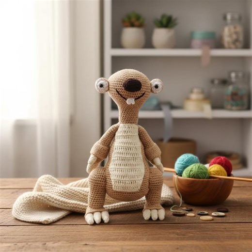 Sid the Sloth Crochet Pattern: Ice Age Inspired Toy Crochet Pattern PDF | Cute Jungle Animal Amigurumi DIY | Cartoon Plush Digital Download - Etsy Australia