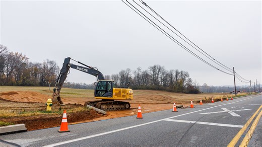 Earthmoving begins to prep site marketed for large warehouse in Penn Township