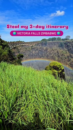 Ramayana | Travel Africa | Zimbabwe Expat on Instagram: "Save this for your trip to Victoria Falls! My 3-day itinerary in Victoria Falls Zimbabwe looked like this: DAY 1 🔹️Arrival at Bayete Guest Lodge in Victoria Falls town Zimbabwe, lunch at the lodge 🔹️Afternoon high-tea/drink at the iconic Victoria Falls Hotel 🔹️Dinner & Drum show at the Boma DAY 2 🔹️Shopping & artist's village Elephants Walk in the morning 🔹️Lookout Cafe with stunning views for lunch 🔹️Victoria Falls Zimbabwe in the a