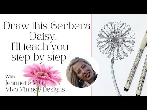 Draw this Gerbera Daisy. I'll teach you step by step!