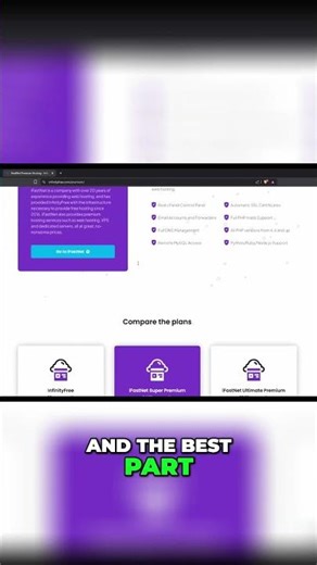 Free Website Hosting & AI Automation: InfinityFree Pro Tip! #shorts