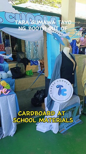 DIY Booth Design with Cardboard and School Materials