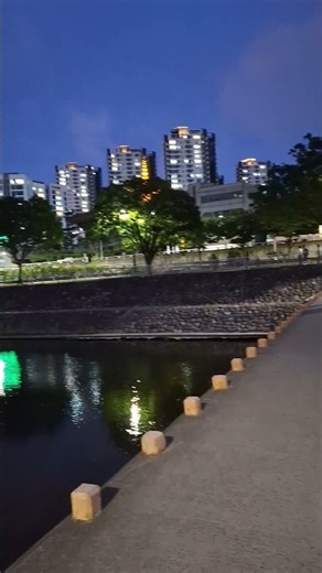Beautiful River Reflections at Night. 화려한 도시 야경과 아름다운 강 풍경.#city lights.#night view. # River