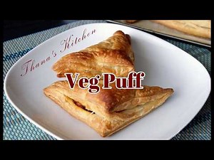Thana's Kitchen Vegetable Puff recipe / how to make veg puffs/ quick veg puff recipe