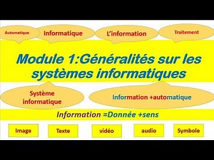 module 1 : généralités sur les systèmes informatiques (information ,traitement de l'information...)