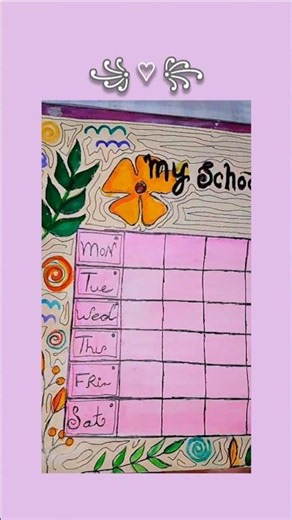 Aesthetic School Timetable Designs 🌸✨ | DIY Study Motivation 🎨📚