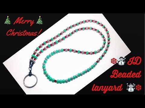ID Beaded Lanyard Holder/Beaded Lanyard Tutorial/How to make Lanyard
