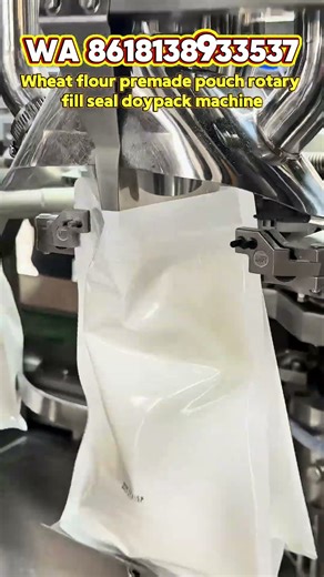 1 kg wheat flour rotary pouch packing machine for Fiji clients, premade pouch fill machine. #machine