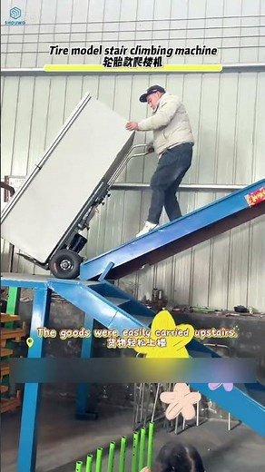 Electric Stair Climber Trolley for Heavy Loads | Stair Climbing Machine Demonstration #forklift