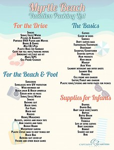 Family Vacation: Myrtle Beach Packing List