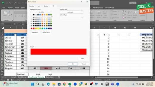 Negative values দ্রুত চিহ্নিত করতে Conditional Formatting ব্যবহার করুন। Quick Highlight: 1️⃣ Data সিলেক্ট করুন 2️⃣ Home → Conditional Formatting → Highlight Cells Rules → Less Than → 0 3️⃣ লাল Fill/Text দিন → OK 💥 ফ্রি ক্লাসের সুযোগ নিতে এখনই যুক্ত হন!!: https://forms.gle/oKL9B2QPimozkW236 আপনি চাইলে আমাদের কোর্সে জয়েন হতে পারেন ! কোর্সে লিংক কমেন্টে ... 📞 যেকোনো প্রয়োজনে কথা বলুন: 01911-564664 #ExcelTips #NegativeValues #BanglaExcel #OfficeProductivity | Mastery.com.bd