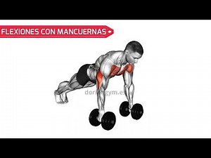 FLEXIONES CON MANCUERNAS - EJERCICIOS PARA PECHO