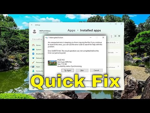 Fix: Error 0x800701aa: The Cloud Operation Was Not Completed [Solution]