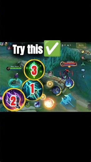 “Gusion 3 Core Items Early Game – Burst Combo Domination 🔪🔥| TOP GLOBAL GUSION #shorts