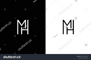 Hm Mh Logo Design Concept Background Stock Vector (Royalty Free) 2133204117 | Shutterstock