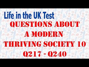 Life in the UK Test 2025 | Questions about A Modern, Thriving Society 10