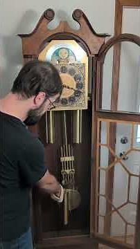 How to wind a grandfather clock.