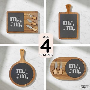 4 Mockups Charcuterie Board Mockup Bundle of 4 Slate Boards for Engraving - Etsy
