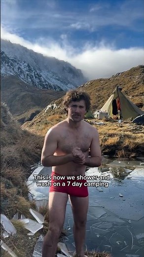 How to Bathe while CAMPING ⛺️ 🥶