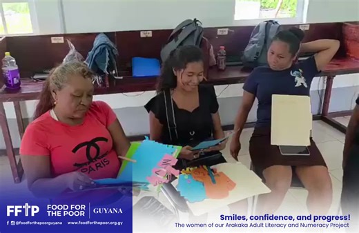 Food For The Poor Guyana on Instagram: "Smiles, confidence, and progress! The women of our Arakaka Adult #Literacy and #Numeracy Project were excited to share what they’ve learned so far. We’re so proud of how far they’ve come! @foodforthepoorc #foodforthepoorguyana"