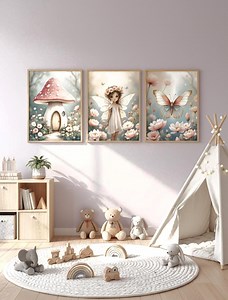 Fairy Tale Art Prints Set of 3: Whimsical Nursery Decor (digital Download) - Etsy