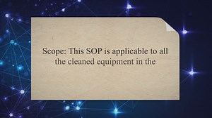 SOP on collection of Swab and Rinse Water samples