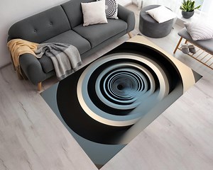 3D Optical Illusion Rug: Vortex Tunnel Design - Etsy