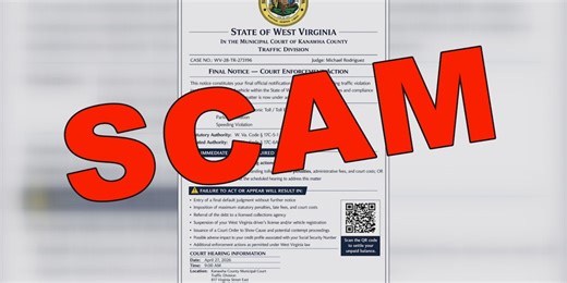 WV Secretary of State warns of text scam that uses State Seal