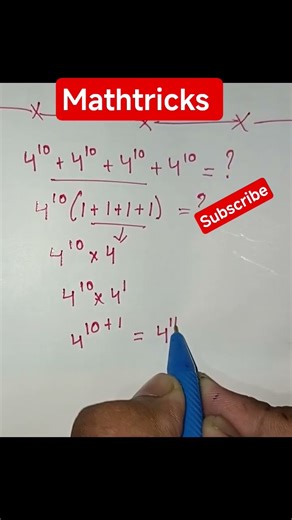 4^10+4^10+4^10+4^10=?.solve the equation. ☺️☺️☺️