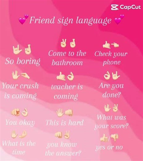 Friend sign language