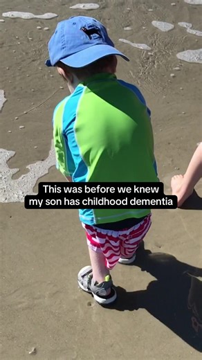 This was before we knew my son has childhood dementia It is due to Sanfilippo syndrome, a rare progressive disease that causes brain damage over time I wish we could go back… to laugh a little louder with him love him a little harder And join the fight against this disease with all our strength before it had already taken so much 💜💜💜