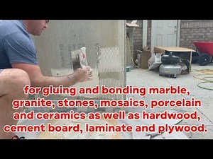 Using Tenax Fixtop to set Travertine Stone