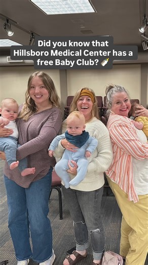 Did you know that Hillsboro Medical Center has a free Baby Club on the first Monday of every month (except for holidays)?🍼 This supportive group offers a welcoming space to connect with fellow parents, share experiences and receive expert advice from our Perinatal Educator Brenda K. ✨ Save the date for our next Baby Club on September 8 from 11:00 a.m. – 12:30 p.m. 📆 Find more details at: http://bit.ly/3H1wo42 | Hillsboro Medical Center