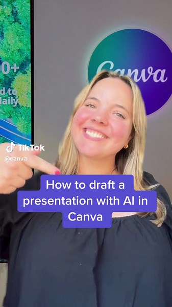 You can start presentation designs with just an idea using Magic Presentations! Here’s how: 1. Click on Canva Assistant 2. Select Magic Design 3. Describe the topic of your presentation 4. Use the Style tab to add your branding #CanvaTip #MagicPresentation #Canva