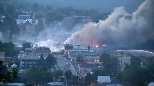 Canadian town 'destroyed' in deadly train explosion