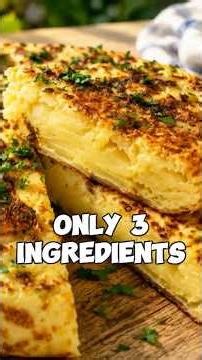 Only 3 ingredients for the best lunch ever 🇪🇸 #easyrecipes #spanishfood #tortilla