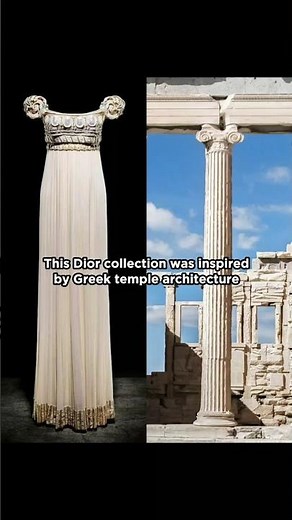 Dior once looked at ancient ruins for inspiration #greece #dior #fashionhistory #fashion