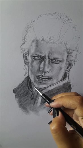 Proceso de dibujo de Vergil en DMC5