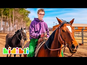 Let's ride a Horse! | Learn Horse Riding | Educational Animal Videos for Kids | Kidibli