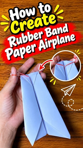 How to create rubber band paper airplane #papercraft #homemade #papercrafttutorial