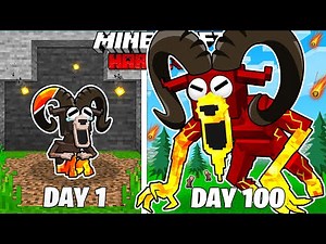 I Survived 100 Days as THE LAVA RAM in HARDCORE Minecraft